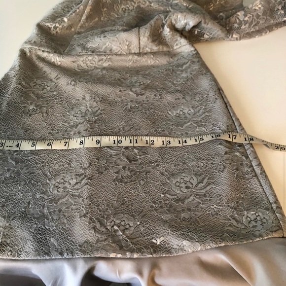 Chi Chi London Tulle Lace Prom Midi Dress - Grey - Picture 10 of 16